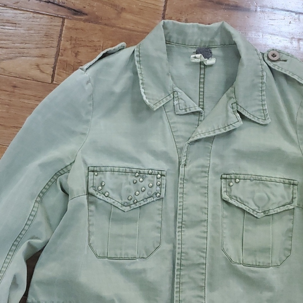 Free People Embellished Sergeant Ruffle Utility jacket - Picture 3 of 11